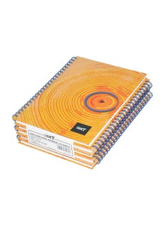 Light 5-Piece A5 Single Ruled Notebook Orange/Yellow/Blue 