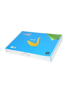 Light 12-Piece A3 Spiral Sketch Book Blue/Yellow/Green 