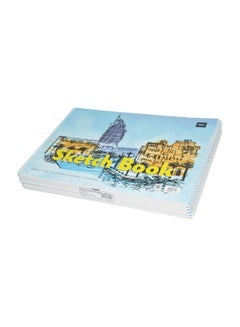 Light 12-Piece A3 Spiral Sketch Book Blue/Brown 