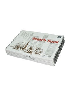 Light 12-Piece B4 Spiral Sketch Book White 
