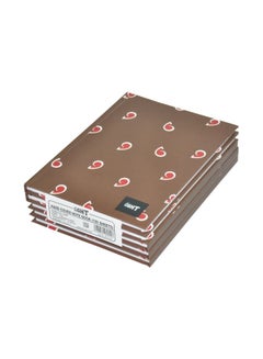 Light 5-Piece Hard Cover Notebook Set Brown/Red 