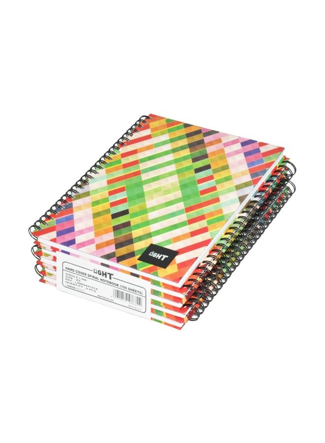 لايت دفتر ملاحظات بغلاف صلب حلزوني من 5 قطع متعدد الألوان
