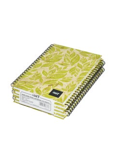Light 5-Piece A5 Spiral Hard Cover Notebook Green 
