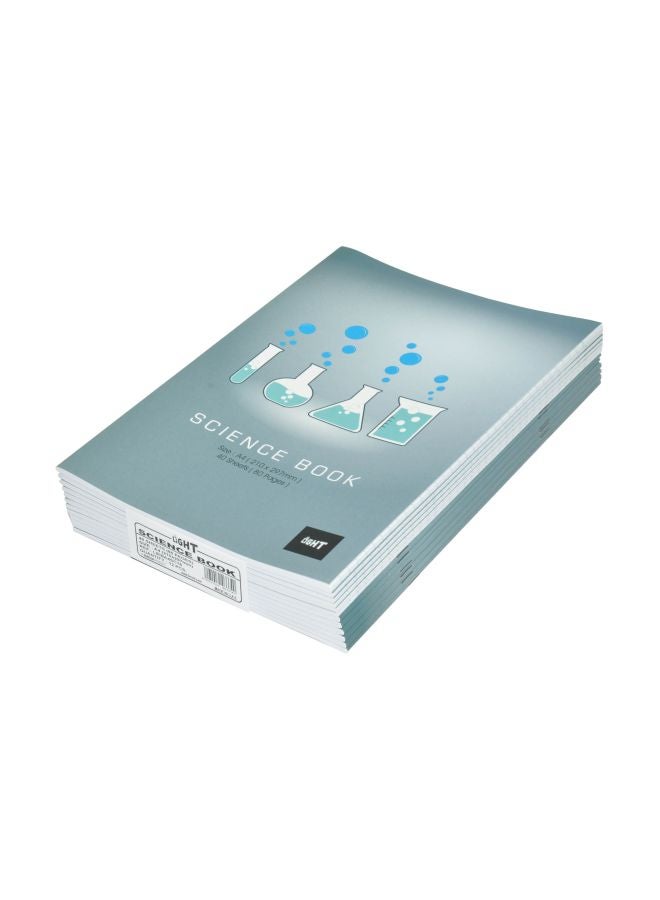 لايت مجموعة دفاتر ملاحظات مقاس A4، من 12 قطعة أزرق/ أبيض