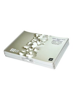 Light Pack Of 12 B4 Spiral Bound Notebook Grey/White 