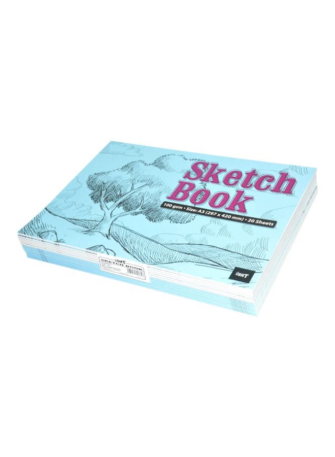 لايت مجموعة دفاتر ملاحظات مقاسA3، من 12 قطعة أزرق