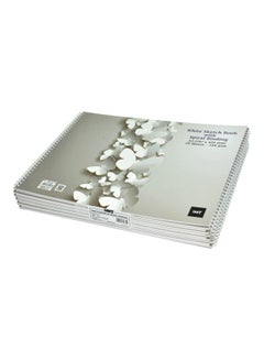 Light Pack Of 12 A3 Spiral Bound Notebook Grey/White 