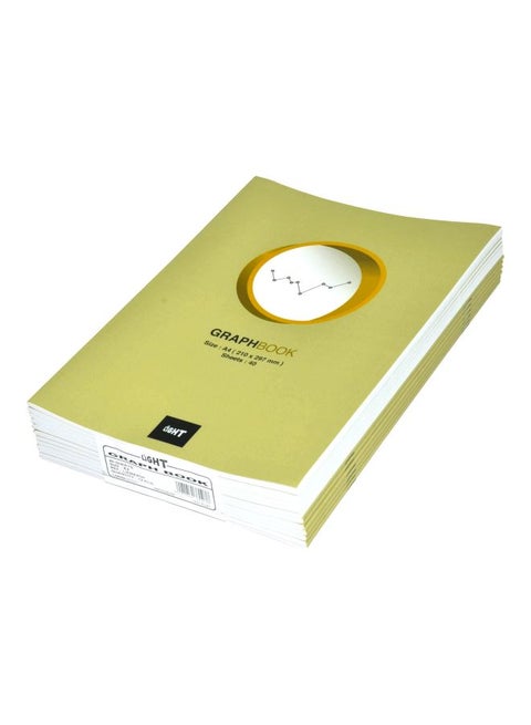 Pack Of 12 A4 Graph Notebook Green