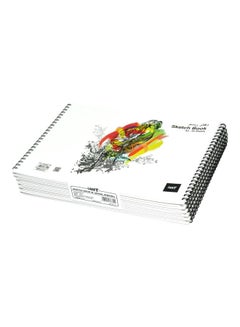 Light 12-Piece A4 Spiral Bound Sketch Book Multicolour 