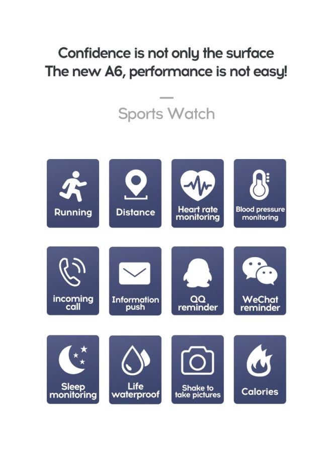 Generic - 116 Plus Waterproof Smart Watch Blue - Image 1