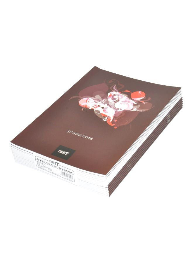 لايت دفتر ملاحظات فيزياء قياس A4 من 12 قطعة بني