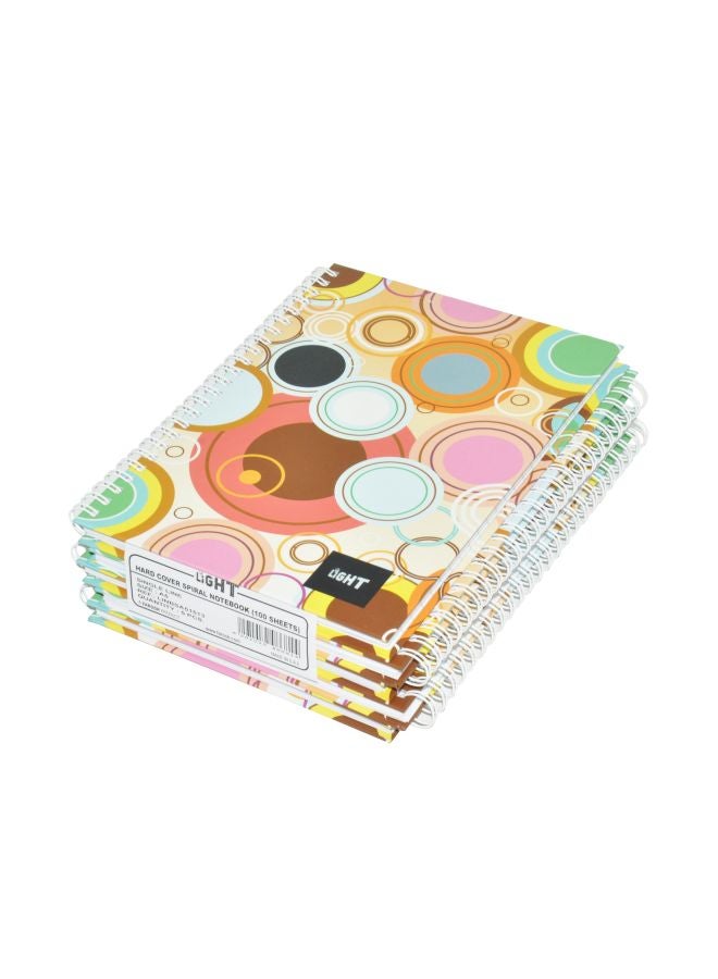 Light 5-Piece Spiral Hard Cover Notebook Grey 