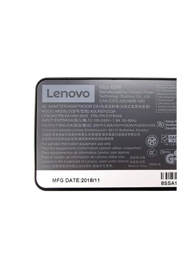 Lenovo - Charging Adapter For Lenovo ThinkPad Yoga Flex Miix Black - Image 1