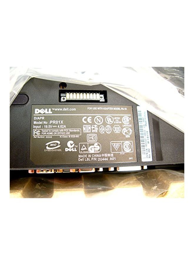 DELL - PR01X D/Port  Replicator Docking Station For Laptops Black - Image 1