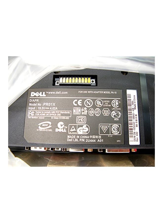 DELL - PR01X D/Port  Replicator Docking Station For Laptops Black - Image 1