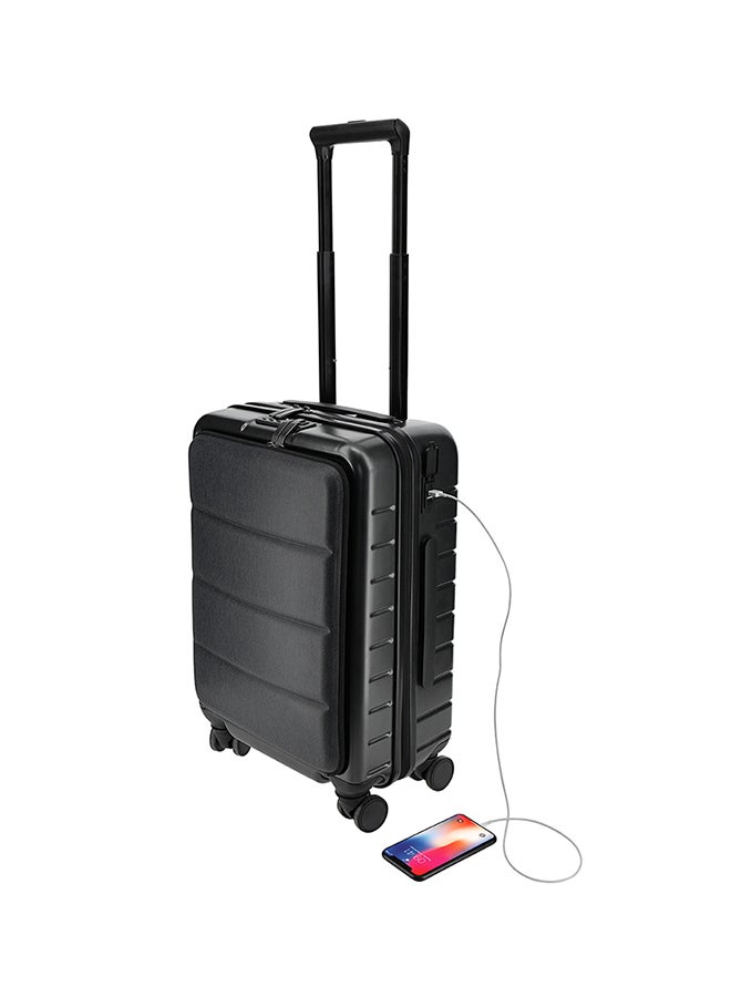 SANTHOME Hardside Cabin Luggage Trolley Black  - Image 2
