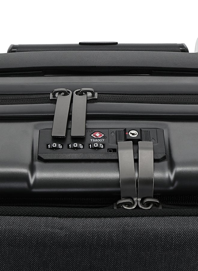 SANTHOME Hardside Cabin Luggage Trolley Black  - Image 3
