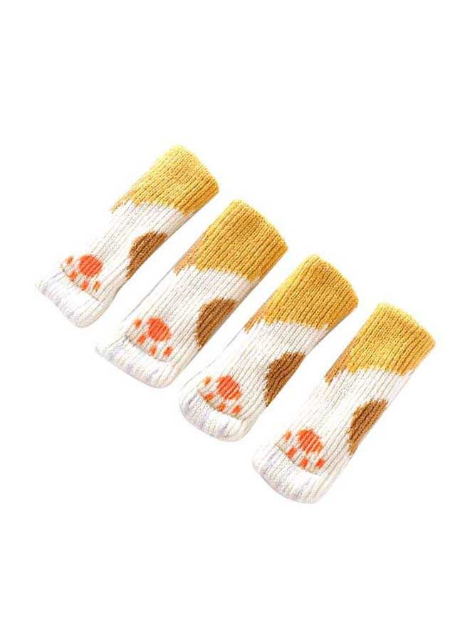 4-Piece Chair Leg Cover Multicolor 12.5x3.2cm