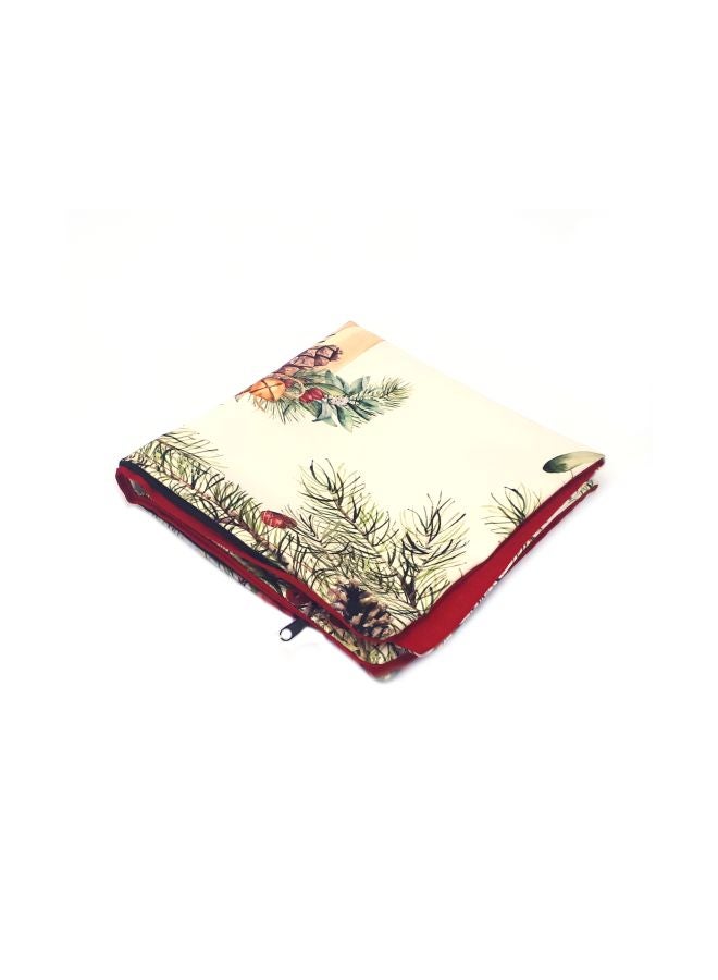 Alwan Printed Cushion Cover White/Green/Red 40x40cm - Image 3