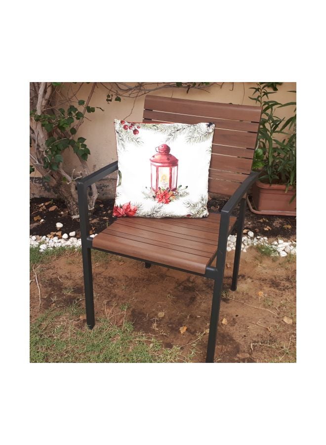 Alwan Old Fashioned Lamp Printed Cushion Cover Beige/Green/Red 40x40cm - Image 4