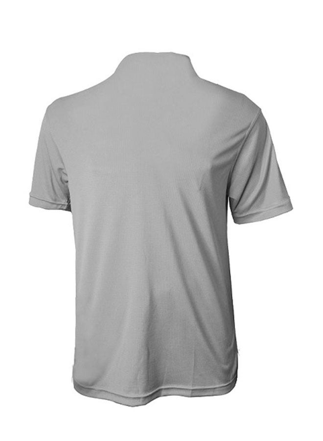 SANTHOME - Solid Design Short Sleeves T-Shirt Grey - Image 1