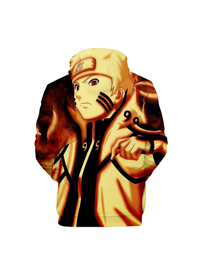 Naruto Character Printed Trendy Hoodie Yellow - Image 2