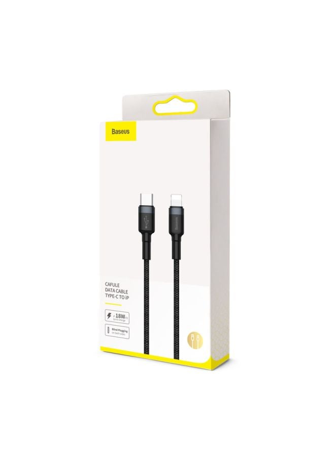 Cafule Data Cable Type C to iP 18WPD, 480Mbps Transmission Black/Red