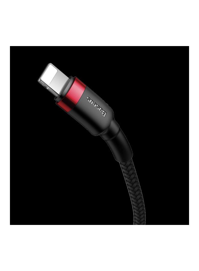 Cafule Data Cable Type C to iP 18WPD, 480Mbps Transmission Black/Red