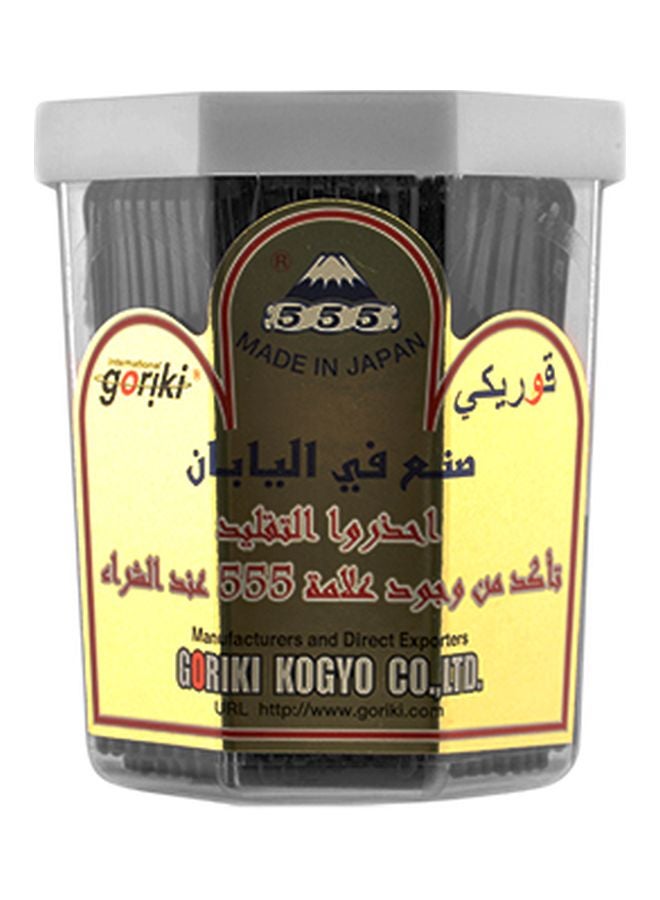 غوريكي دبوس شعر كبير - 100 قطعة أسود - Image 1