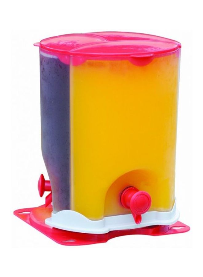 موزع مشروبات بـ 3 أقسام أصفر/وردي/أزرق 8x11x8بوصة - Image 1