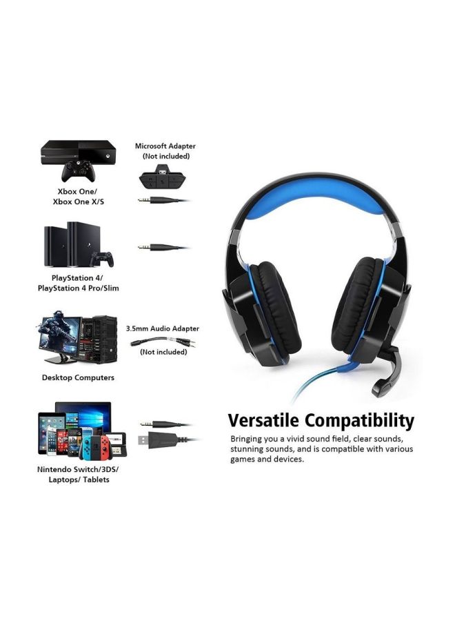 KOTION EACH - Over-Ear Gaming Wired Headphones With Mic For PS4/PS5/XOne/XSeries/NSwitch/PC - Image 1