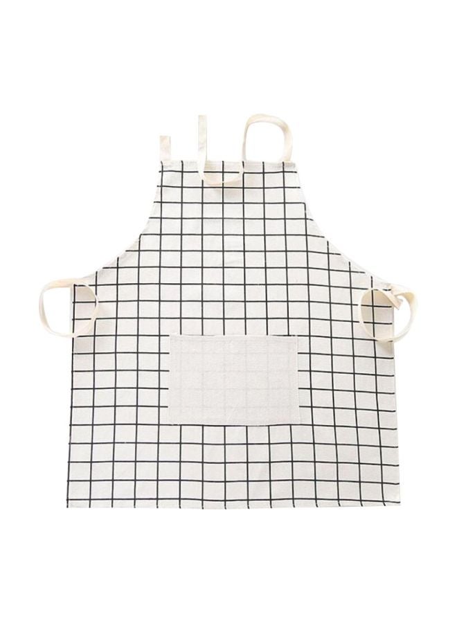 Printed Apron Beige/White 61.5x67cm 