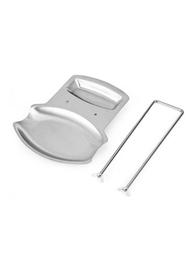 youmylove - Stainless Steel Lid And Spoon Stand Silver - Image 1