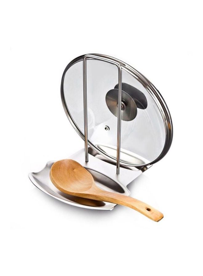 youmylove - Stainless Steel Lid And Spoon Stand Silver - Image 1