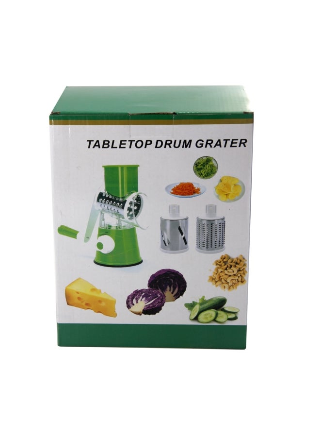 Generic - Tabletop Drum Grater White/Green/Silver - Image 1