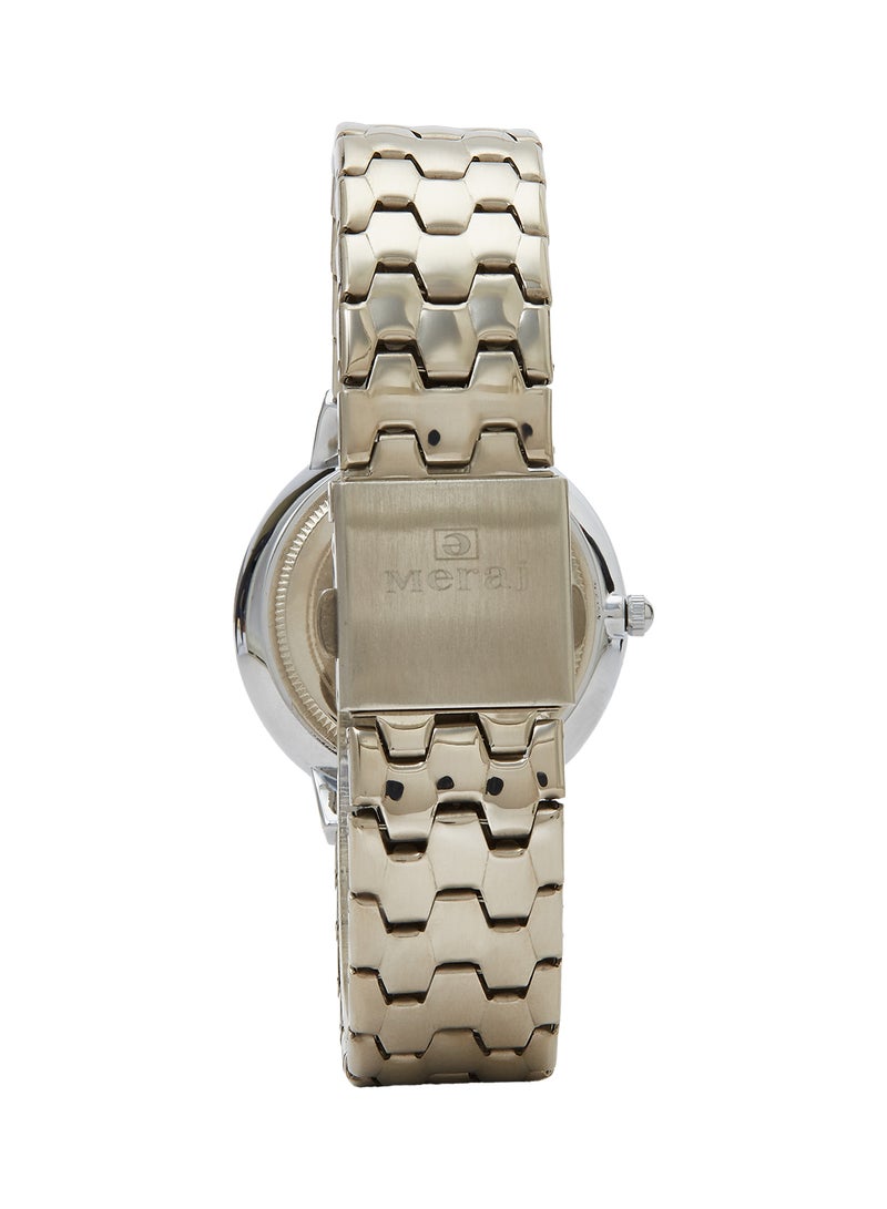 MERAJ women Alloy Strap Analog Wrist Watch 10056I - 40 mm - Silver - Image 3
