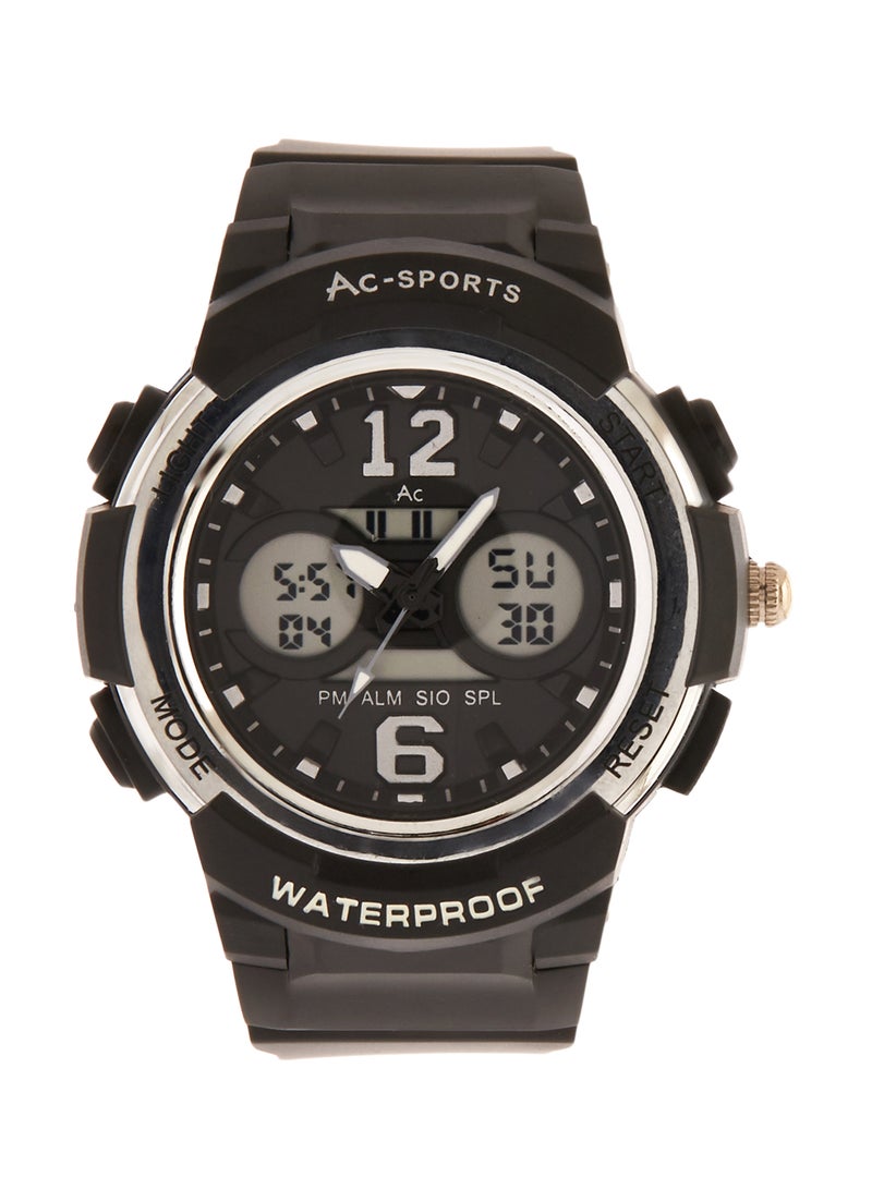 AC SPORTS men Leather Strap Analog Wrist Watch 2404 - 40 mm - Black  - Image 1