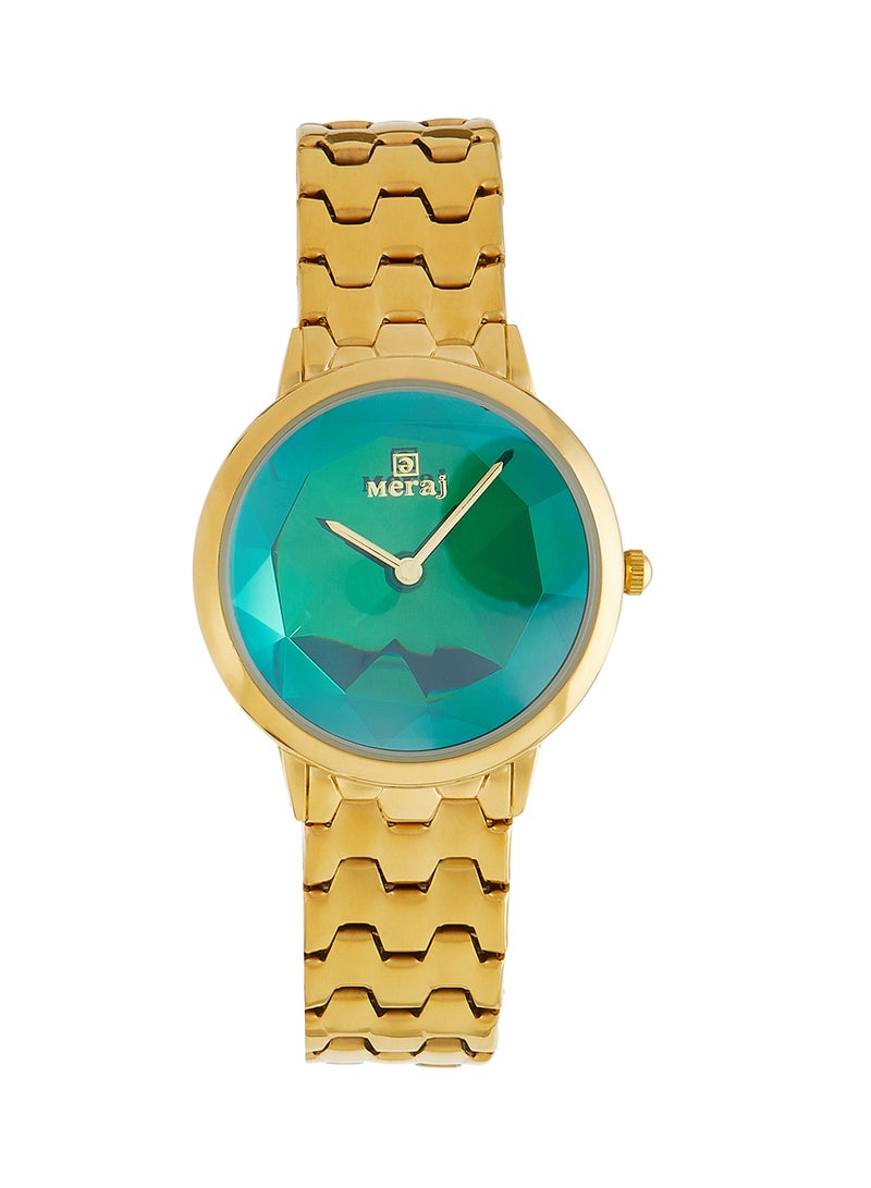 MERAJ women Alloy Strap Analog Wrist Watch 10056E - 40 mm - Gold - Image 1