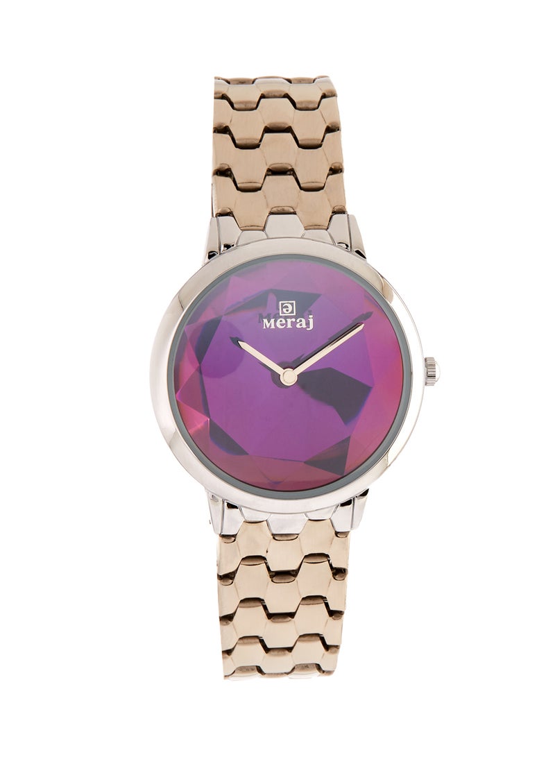 MERAJ women Alloy Strap Analog Wrist Watch 10056 - 40 mm - Gold - Image 1
