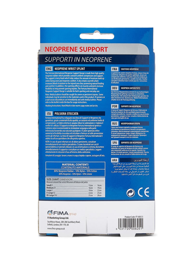 Fortuna - Neoprene Range Wrist Splint Left - Image 1