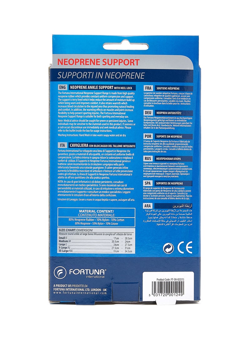 Fortuna Neoprene Range Ankle Support With Heel Lock - Image 2