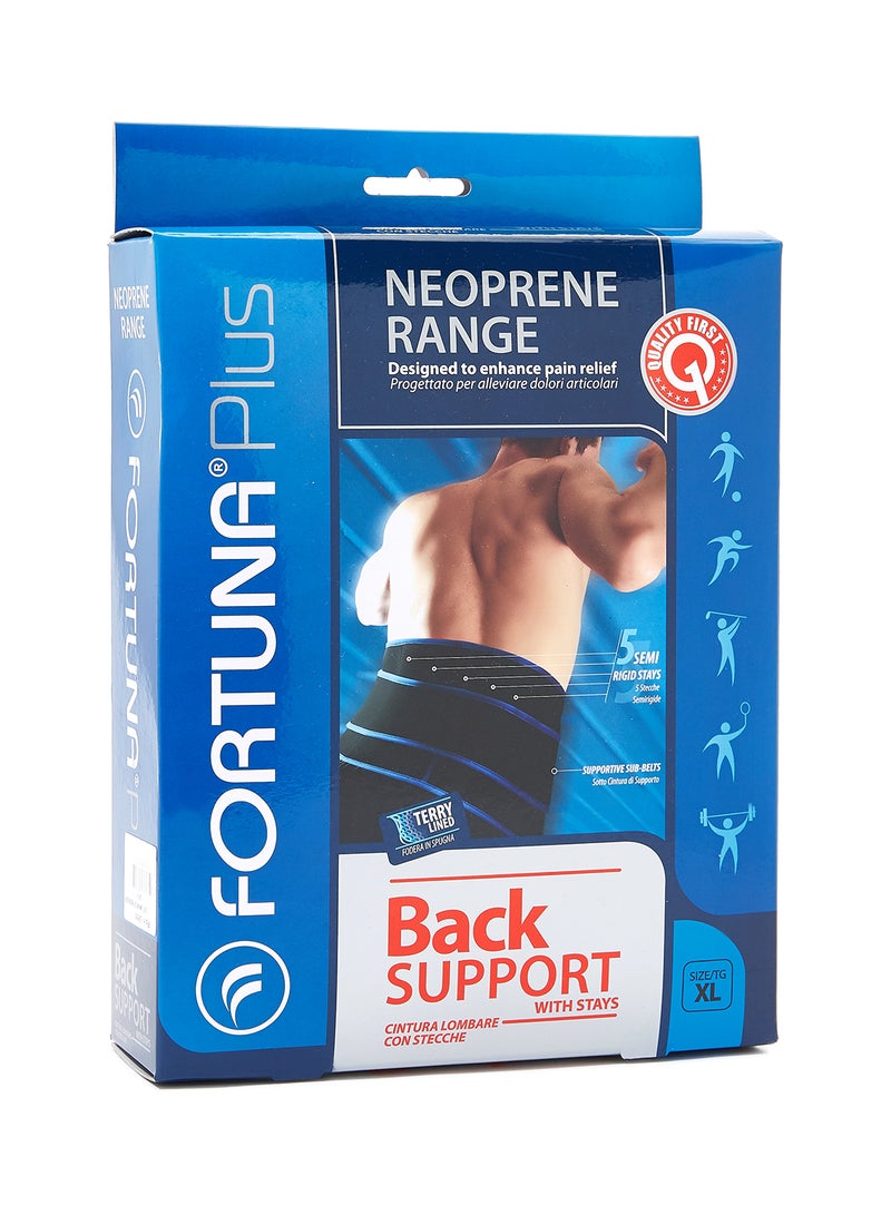 Fortuna Neoprene Range Back Support With Stay - Image 1