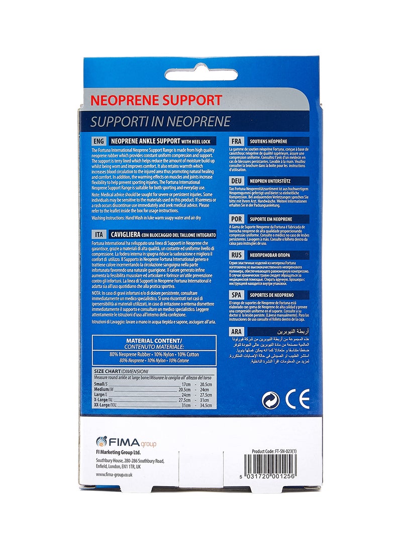 Fortuna Neoprene Range Ankle Support With Heel Lock - Image 2