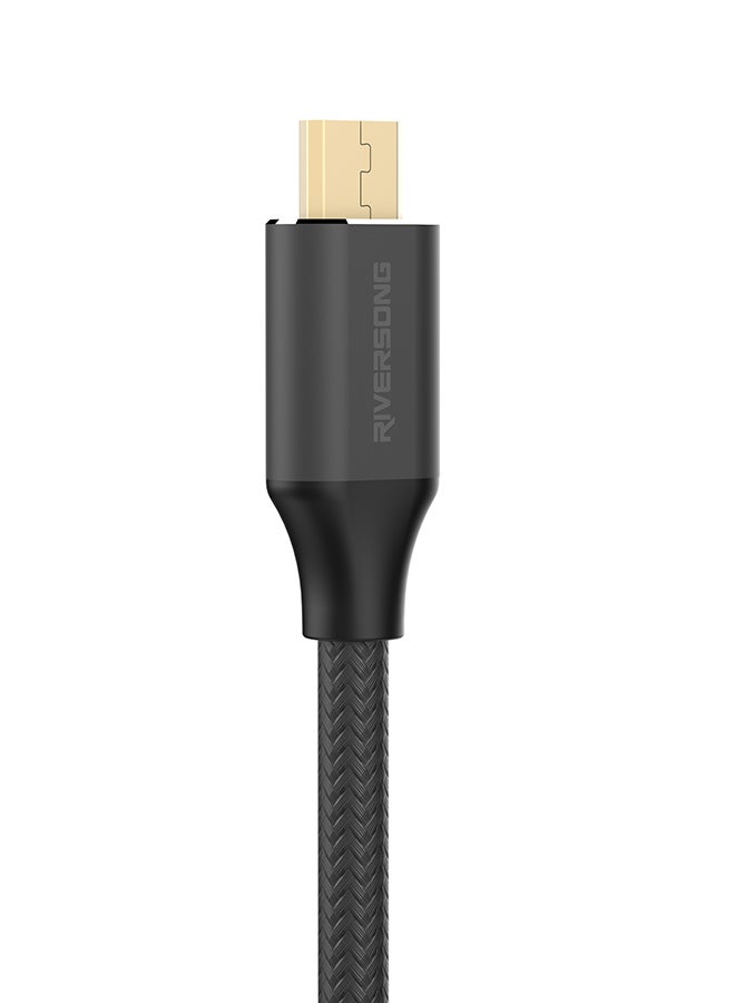 RIVERSONG - Hercules Ultra Strong Kevlar Cable - Micro 1 metre Black - Image 1