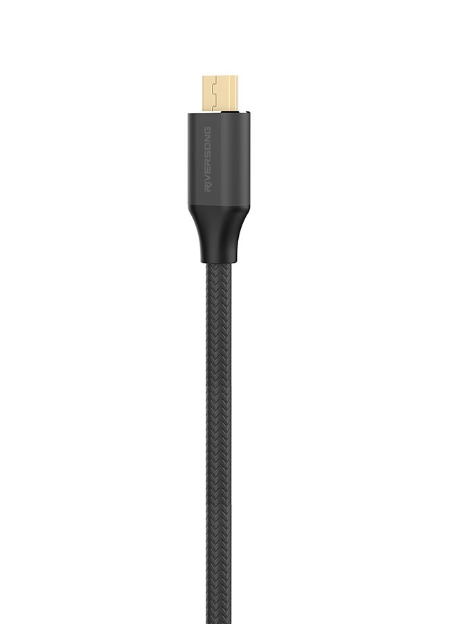 RIVERSONG - Hercules Ultra Strong Kevlar Cable - Micro 1 metre Black - Image 1