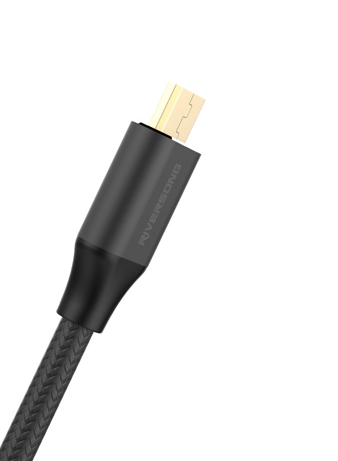 RIVERSONG - Hercules Ultra Strong Kevlar Cable - Micro 1 metre Black - Image 1