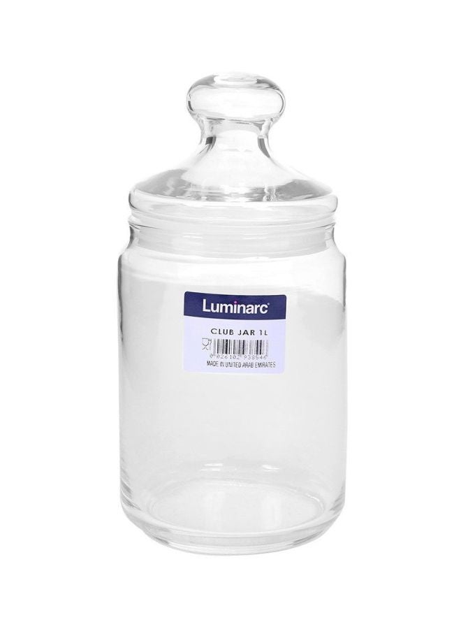 Pan Home Glass Pot Jar |  Glass Material  |Clear color | Air Tight Lock, Durable, Freezer Safe Clear - v1572851757/N31673517A_1