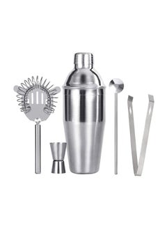 AMoko Stainless Steel Cocktail Shaker Set Silver 21x9x9cm 