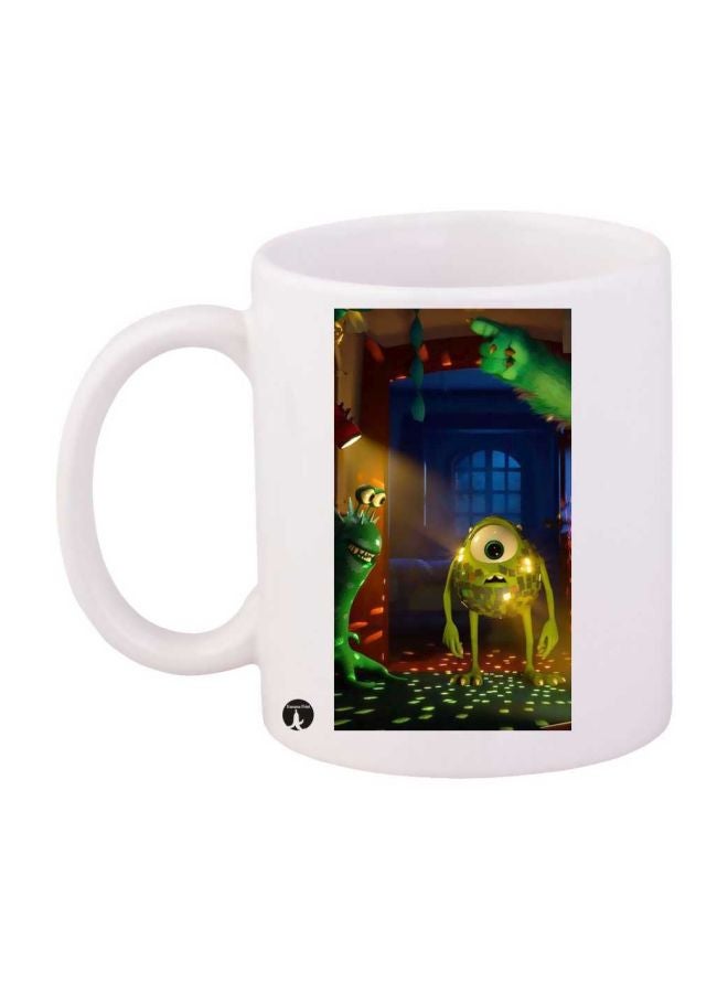 Monsters Inc Printed Mug White/Blue/Green