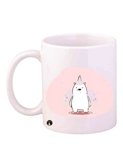 بي بي قدح مطبوع بعبارة «We Bare Bears» أبيض/وردي/أسود 